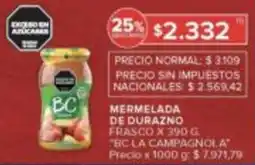 Carrefour BC mermelada de durazno oferta