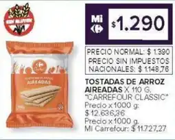 Carrefour Carrefour Classic tostadas de arroz aireadas oferta