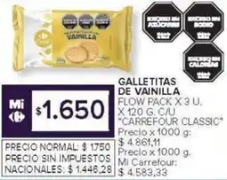 Carrefour Carrefour Classic galletitas de vainilla oferta
