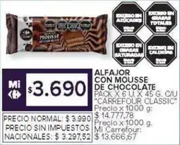 Carrefour Carrefour Classic alfajor con mousse de chocolate oferta