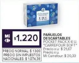 Carrefour Carrefour Soft pañuelos de scartables oferta