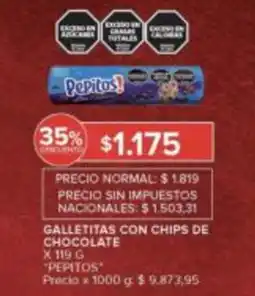 Carrefour Pepitos galletitas con chips de chocolate oferta