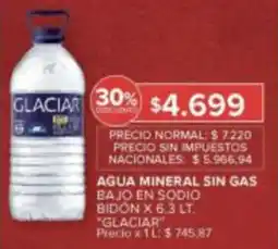 Carrefour Glaciar agua mineral sin gas oferta