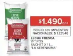 Carrefour La Serenisima leche fresca oferta