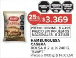 Carrefour Swift hamburguesa casera oferta
