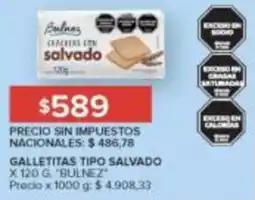 Carrefour Bulnez galletitas tipo salvado oferta