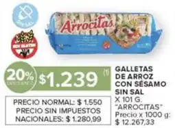 Carrefour Arrocitas galletas de arroz con sésamo sin sal oferta