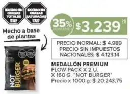Carrefour Not Burger medallion premium oferta