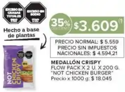 Carrefour Not Chicken Burger medallion crispy oferta