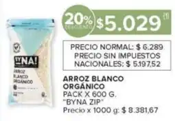 Carrefour Byna Zip arroz blanco organico oferta