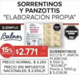 Carrefour Bulnez sorrentinos oferta