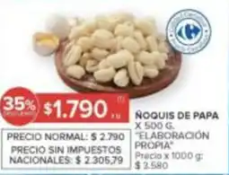 Carrefour Elaboración propia noquis de papa oferta