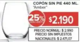 Carrefour Amber copón sin pie oferta
