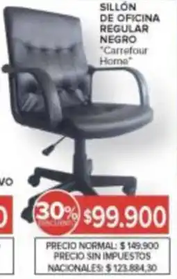 Carrefour Carrefour home sillon de oficina regular negro oferta