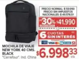 Carrefour Mochila de viaje new york black oferta