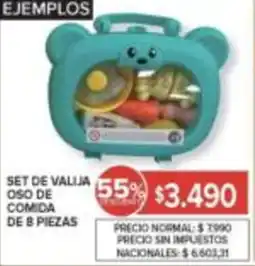 Carrefour Set de valija oso de comida oferta