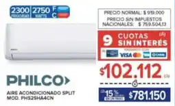 Carrefour Philco aire acondicionado split oferta
