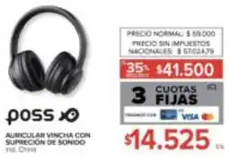 Carrefour Poss auricular vincha con suprecion de sonido oferta