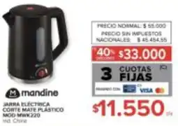 Carrefour Mandine jarra electrica corte mate plastico oferta