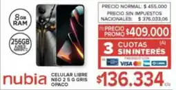 Carrefour Nubia celular libre neo oferta