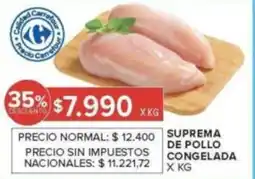 Carrefour Suprema de pollo congelada oferta