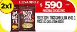 Supermercados DIA Dia fideos 100% trigo candela oferta
