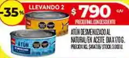 Supermercados DIA Atún desmenuzado al natural/en aceite oferta