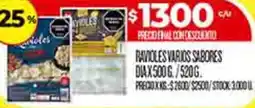 Supermercados DIA Dia ravioles varios sabores oferta