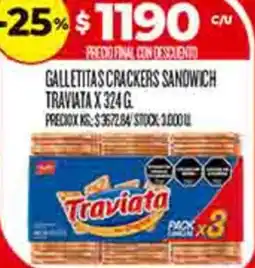 Supermercados DIA Traviata galletitas crackers sandwich oferta