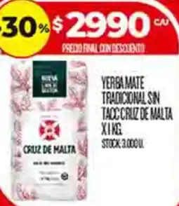 Supermercados DIA Yerba mate tradicional sin tacc cruz de malta oferta