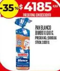 Supermercados DIA Bimbo pan blanco oferta