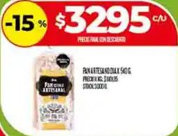 Supermercados DIA Pan artesanal oferta