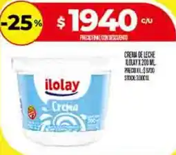 Supermercados DIA Ilolay crema de leche oferta