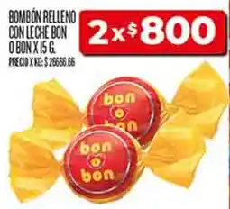 Supermercados DIA Bon o Bon bombon relleno con leche oferta