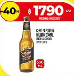 Supermercados DIA Miller cerveza oferta