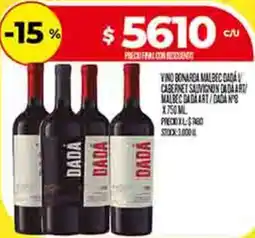 Supermercados DIA Dada vino bonarda oferta
