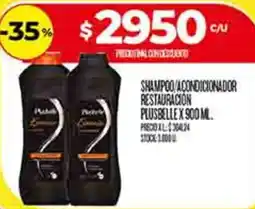 Supermercados DIA Plusbelle shampoo/acondicionador restauracion oferta