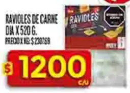 Supermercados DIA Dia ravioles de carne oferta