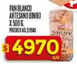 Supermercados DIA Bimbo pan blanco artesano oferta