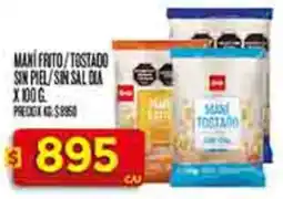 Supermercados DIA Dia mani frito/tostado/sin piel/sin sal oferta