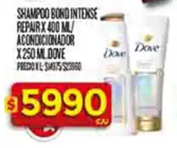 Supermercados DIA Dove Bond Intense Repair shampoo/acondicionador oferta