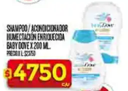 Supermercados DIA Baby Dove shampoo/acondicionador oferta