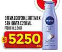 Supermercados DIA Nivea crema corporal soft milk oferta