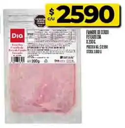Supermercados DIA Dia fiambre de cerdo oferta