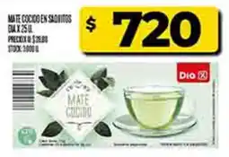 Supermercados DIA Dia mate cocido en saquitos oferta