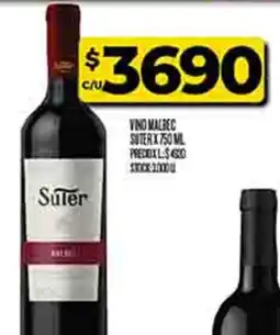 Supermercados DIA Suter vino malbec oferta