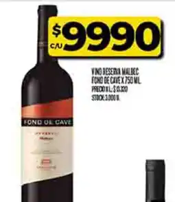 Supermercados DIA Fond de cave vino reserva malbec oferta