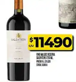 Supermercados DIA Salentein vino malbec reserva oferta