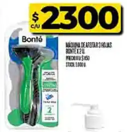 Supermercados DIA Bonté maquina de MAQUINA DE AFEITAR 3 HOJAS BONTEX2 oferta