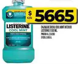 Supermercados DIA Listerine enjuague bucal cool mint oferta